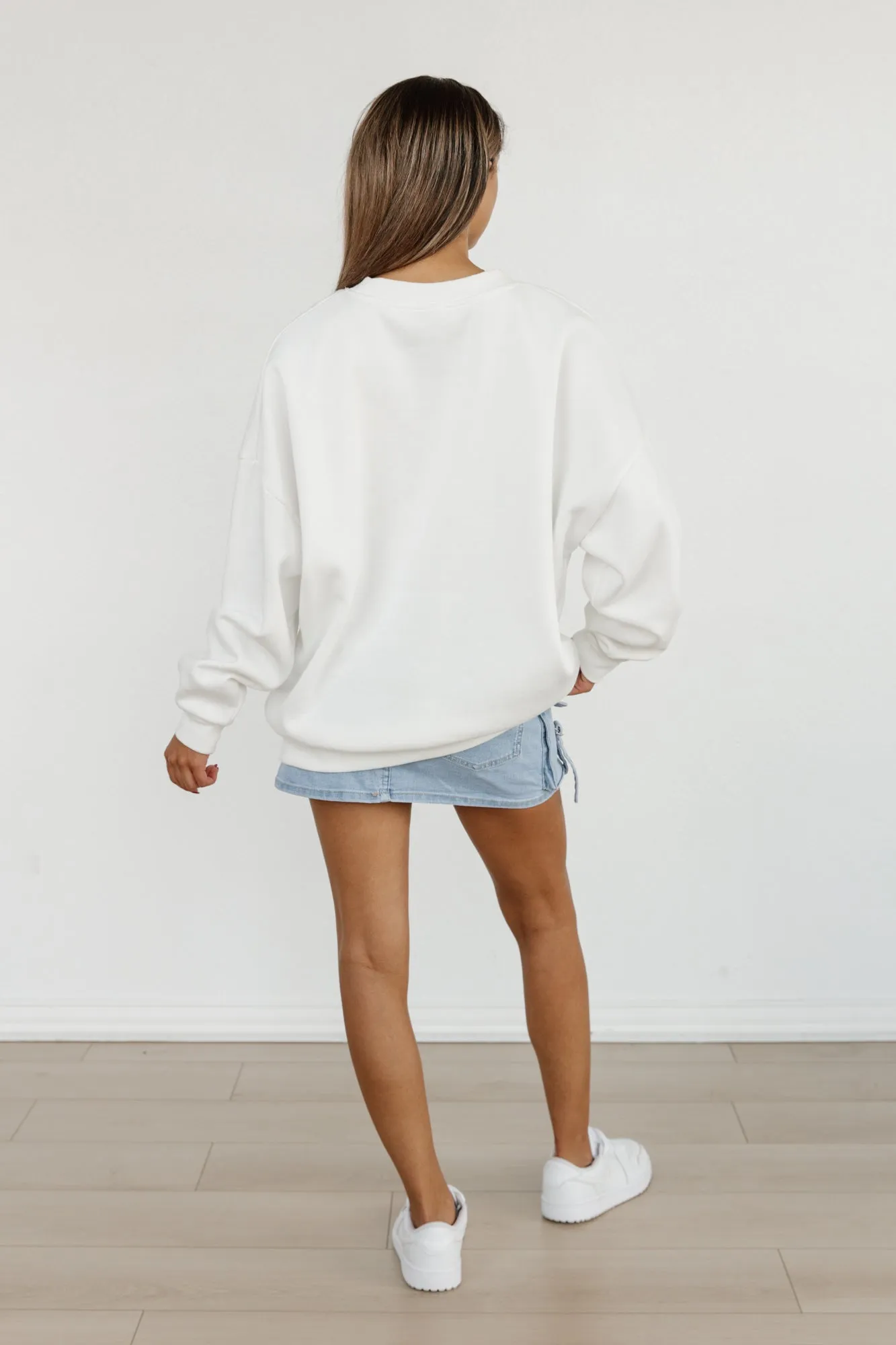 ALABAMA CRIMSON TIDE ALL-STAR APPEAL PREMIUM FLEECE DROP SHOULDER CREWNECK PULLOVER BY MADI PREWETT TROUTT